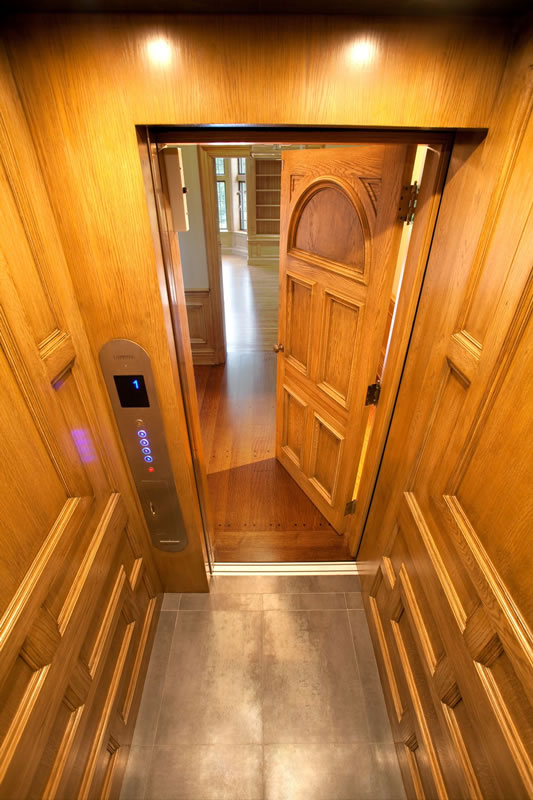 Cambridge Wood Paneled Residential Home Elevator from HomeLift