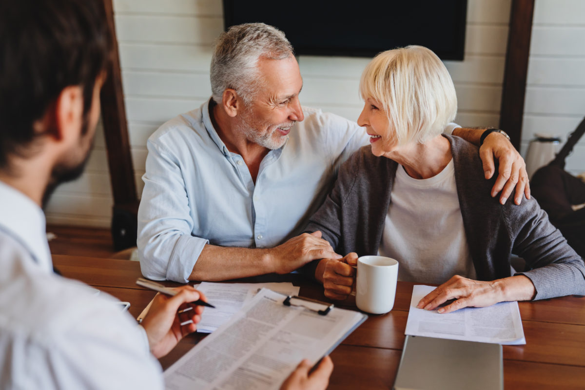 Couple learning about their options to make stairlifts tax deductable