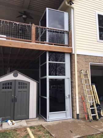 Enclosed Wheelchair lift with plexi-glass by HomeLift