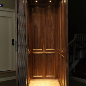 Symmetry Raised Cab Custom Elevator with Scissor gate from HomeLift