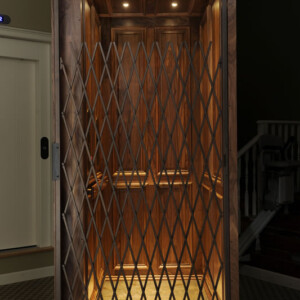 Symmetry Raised Cab Custom Elevator with Scissor gate from HomeLift