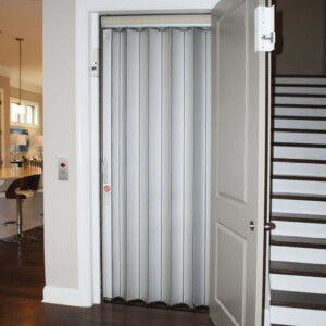 Cambridge Custom Residential Home Elevator with White Laminate Accordion gate from HomeLift