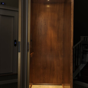 Symmetry Flat Cab Elevator with Accordion Gate from Homelift