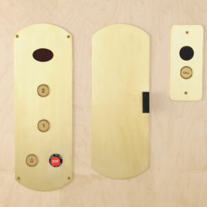 Brushed Brass Custom Elevator Fixtures from Homelift