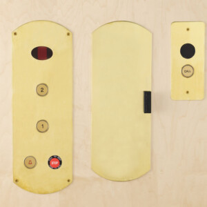Polished Brass Custom Elevator Fixtures from Homelift