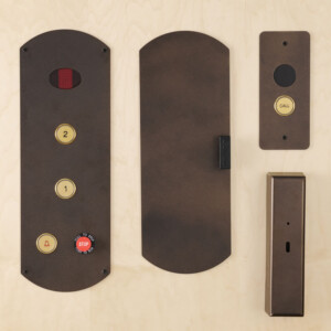 Vintage Bronze Custom Elevator Fixtures from Homelift