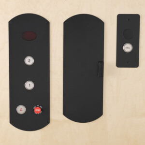 Symmetry Black Custom Elevator Fixtures from Homelift